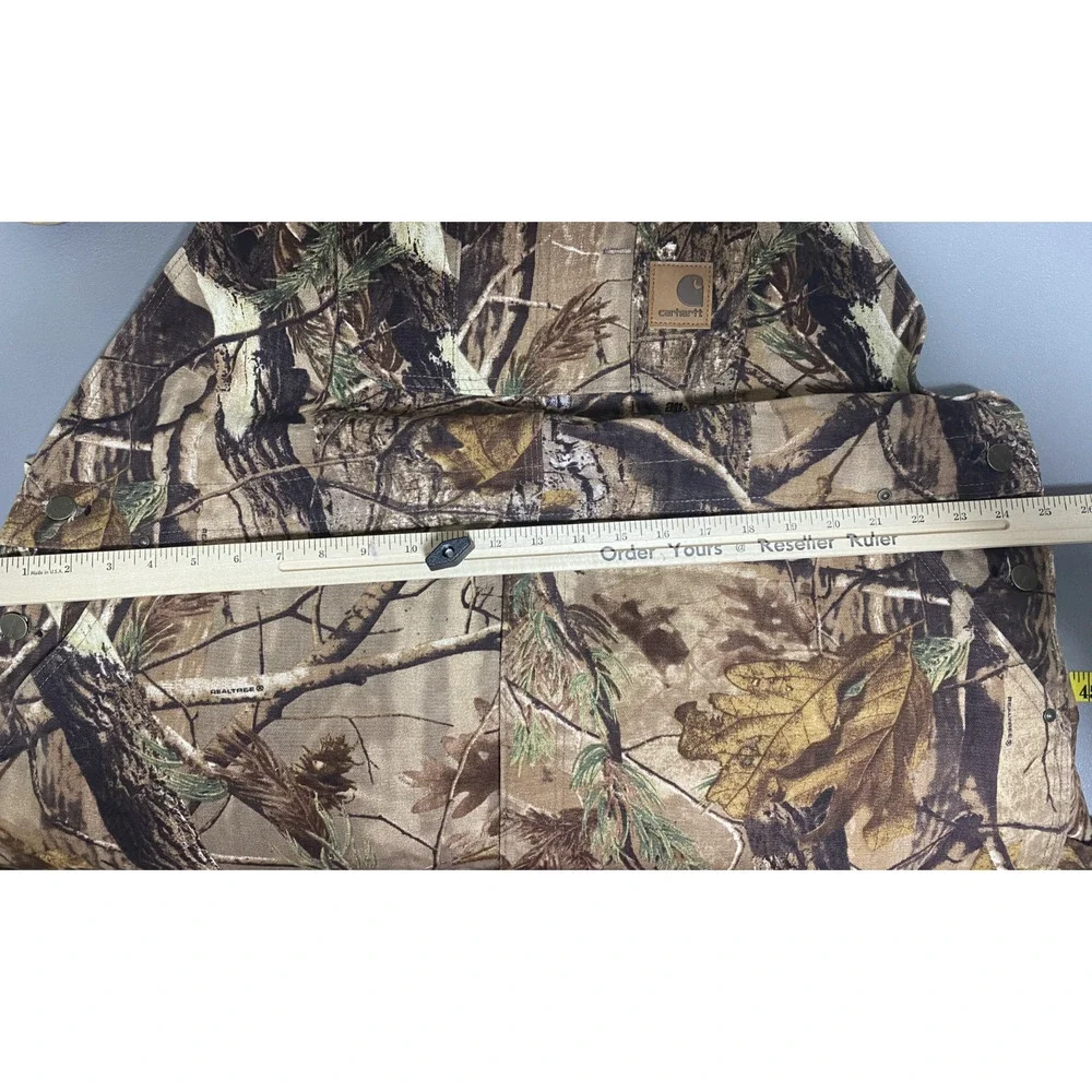Carhartt Adult Dungarees RealTree Camo Overall Bibbs 50 x 32 Lined Double‎ Knee